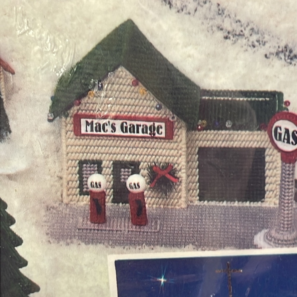 Vintage Mary Maxim Musical Needlepoint Christmas Village Sealed NWOT - Picture 2 of 6